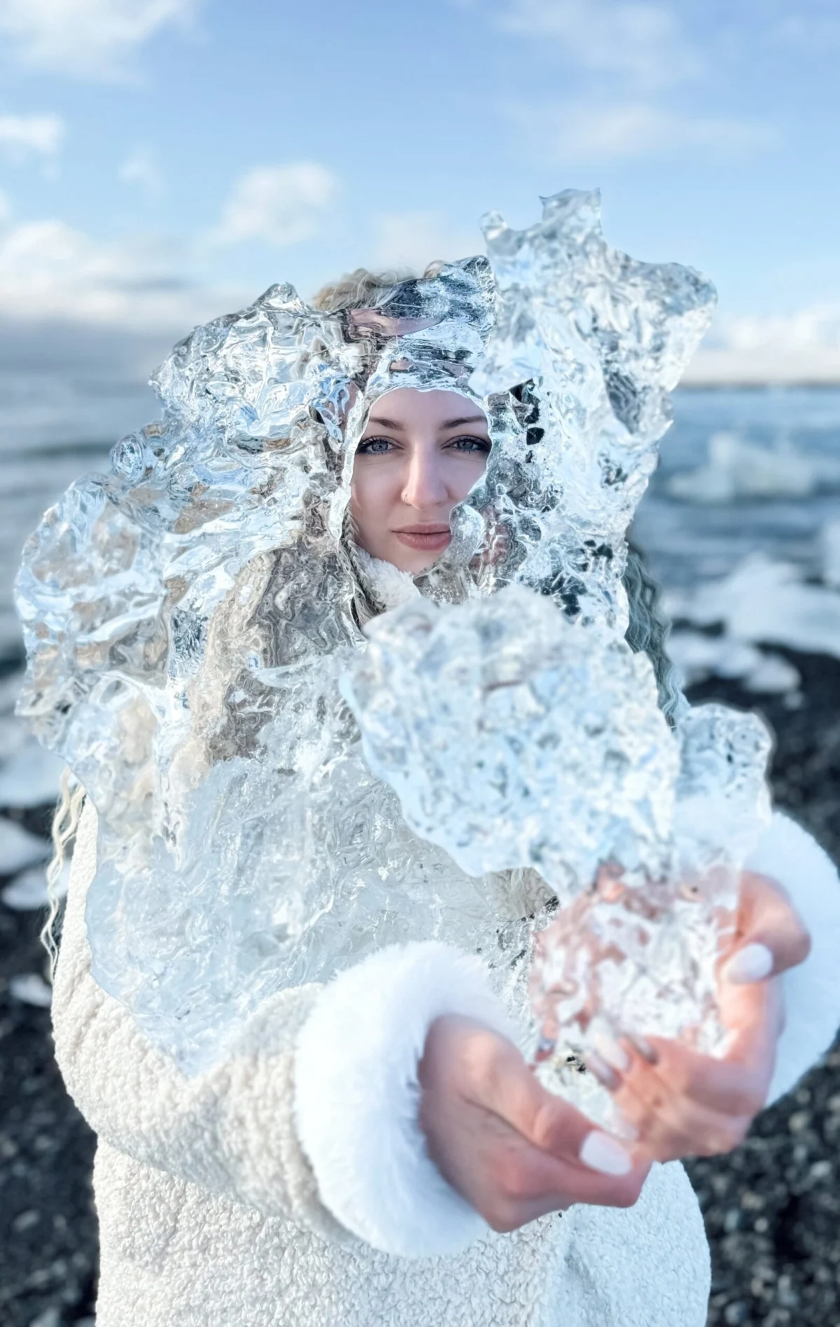 Ice chunk at Diamond beach Iceland
