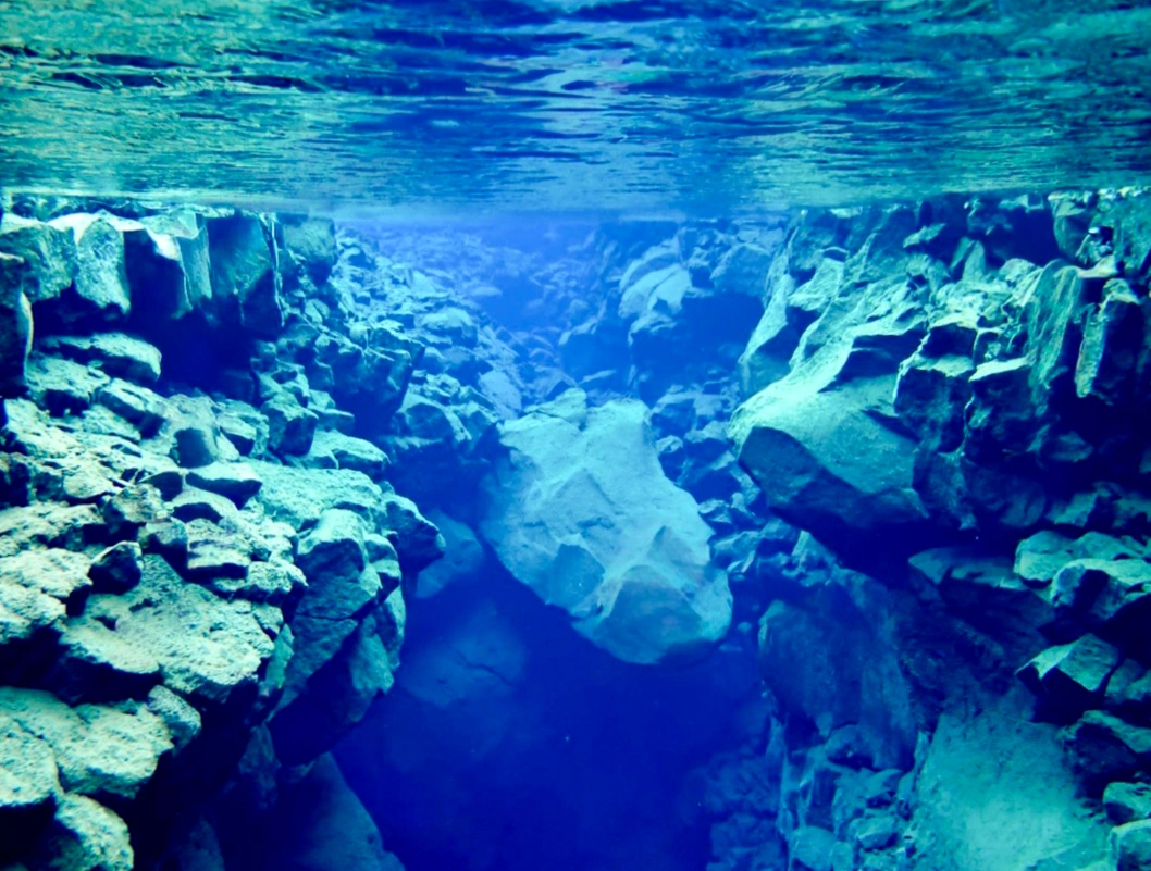Tectonic plates at Silfra Iceland