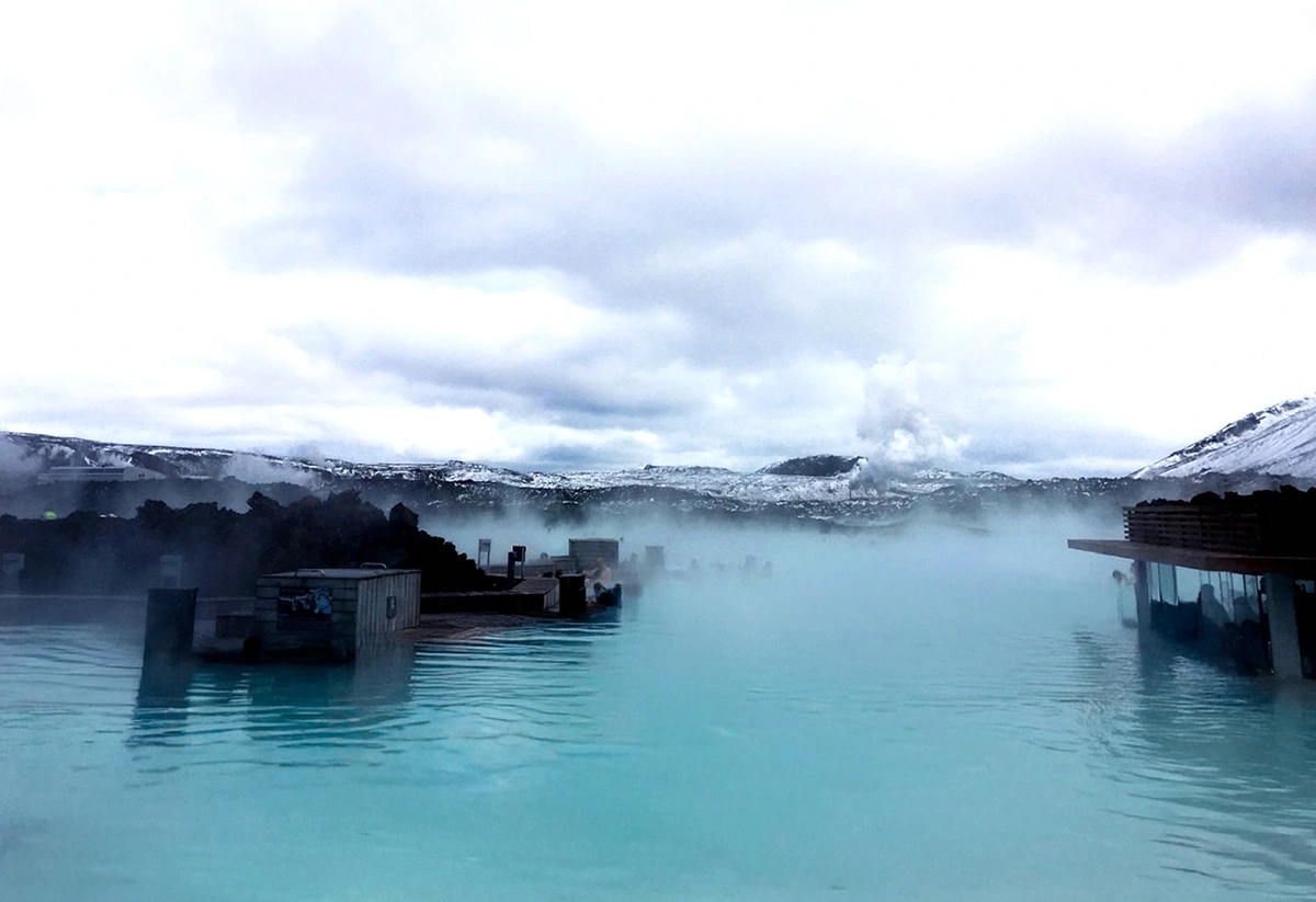 View of the Blue lagoon in Iceland